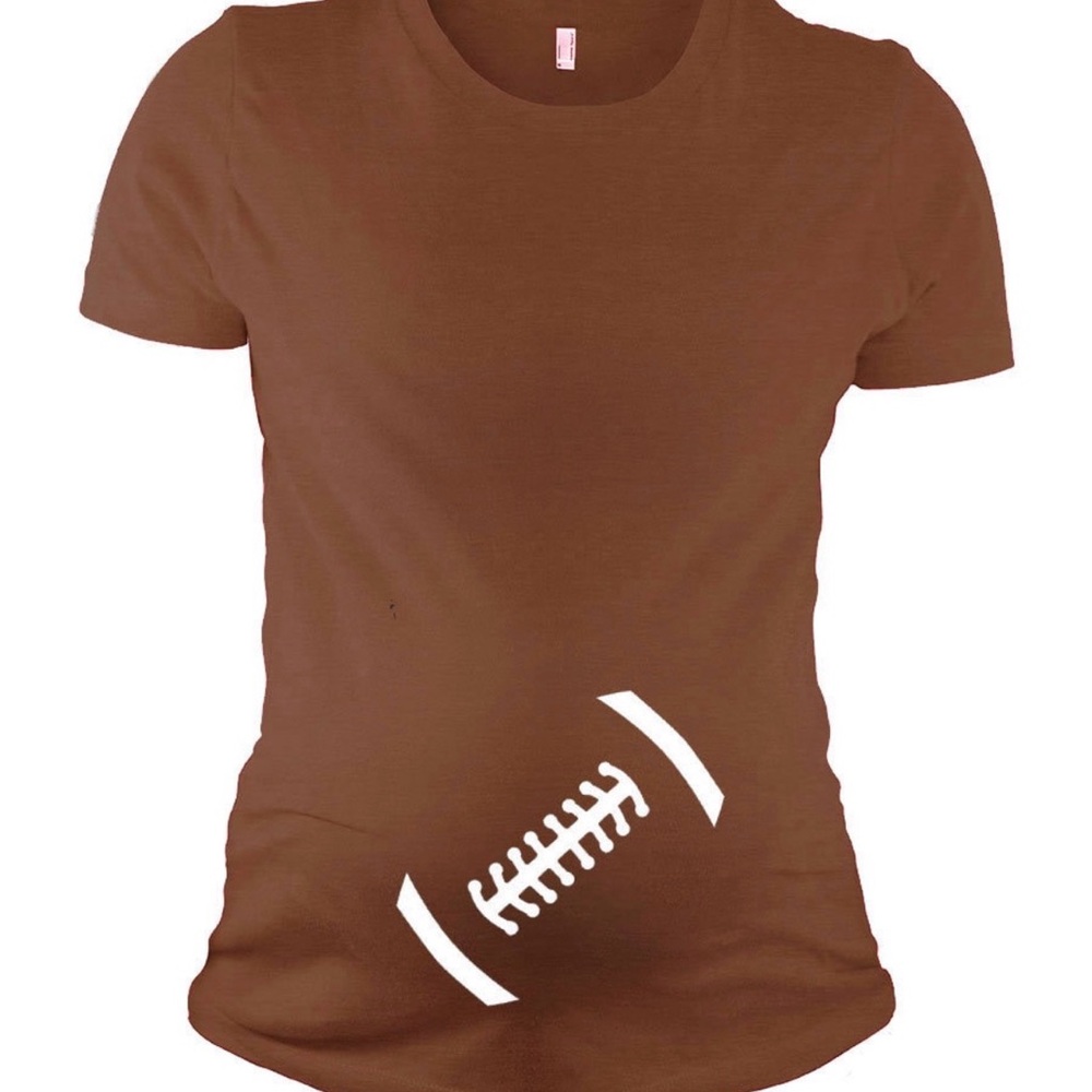 Brown Football Graphic T-Shirt